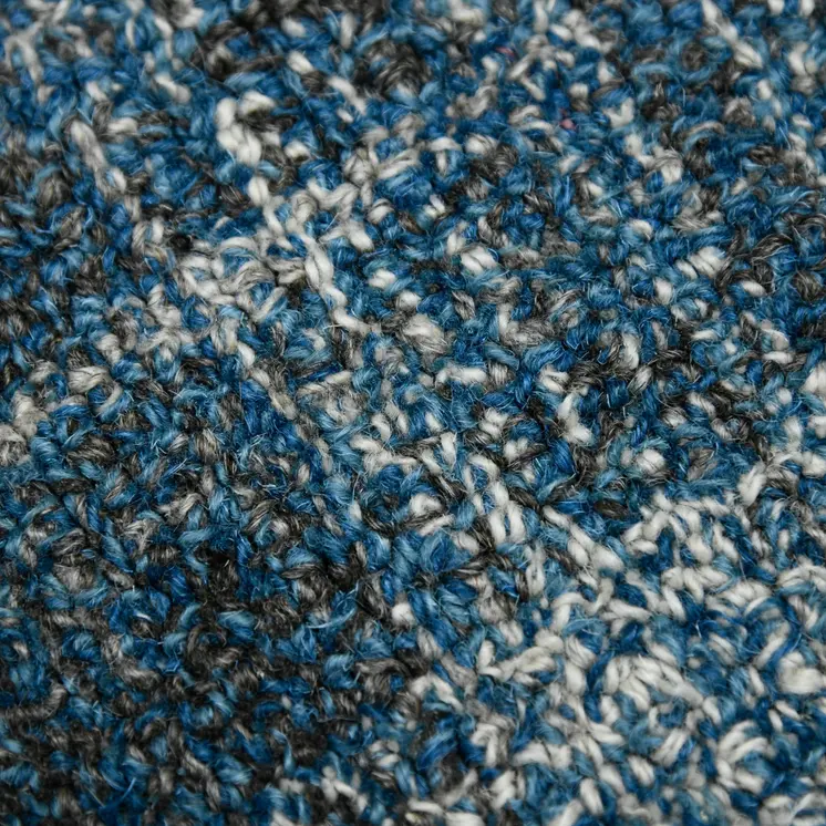 5' X 7' Turquoise Gray And Ivory Wool Plaid Hand Tufted Area Rug
