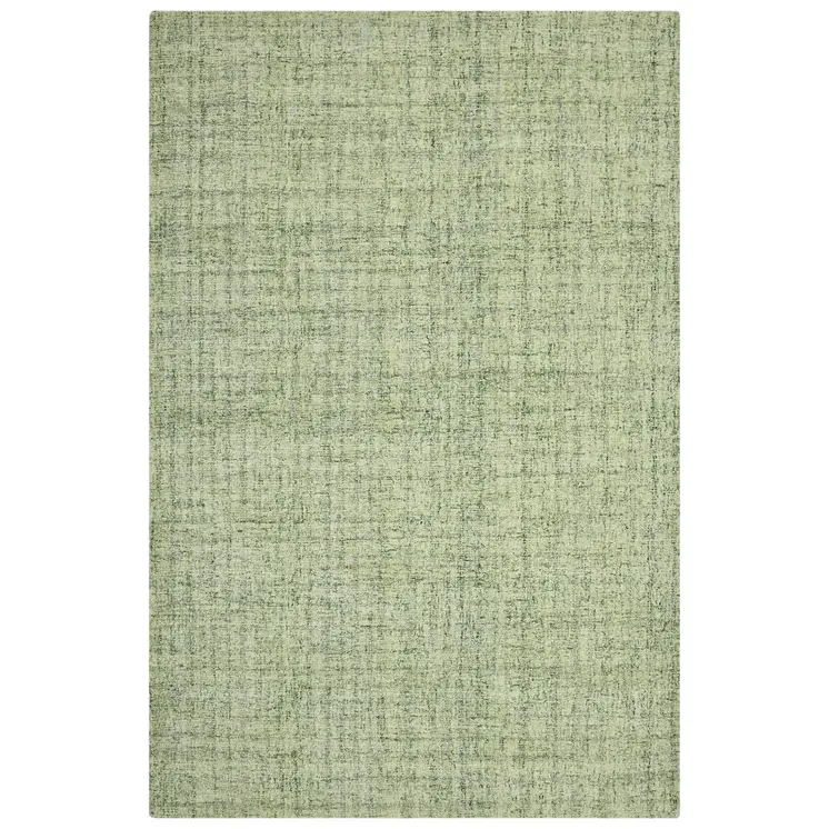 5' X 7' Green And Light Green Wool Striped Hand Tufted Area Rug
