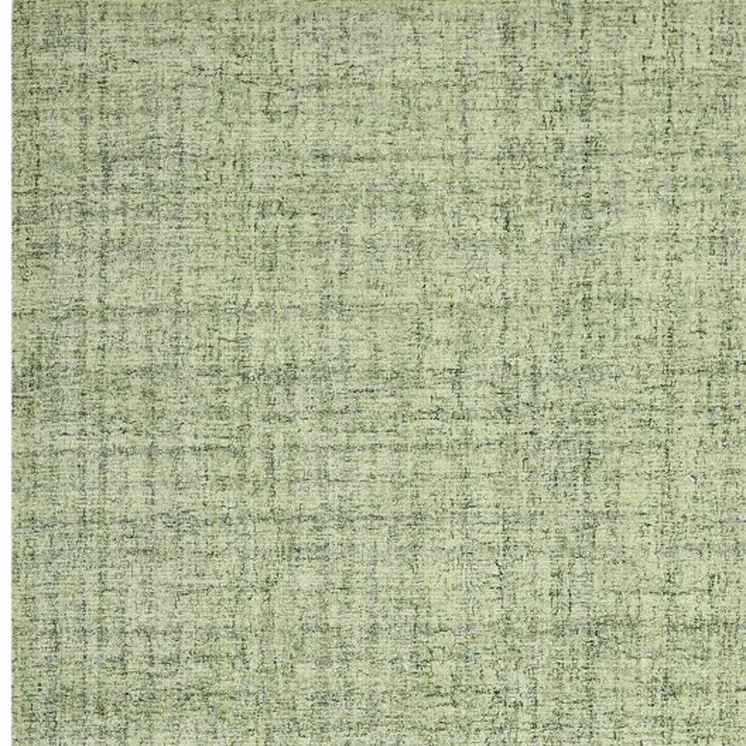 9' X 12' Green And Light Green Wool Striped Hand Tufted Area Rug