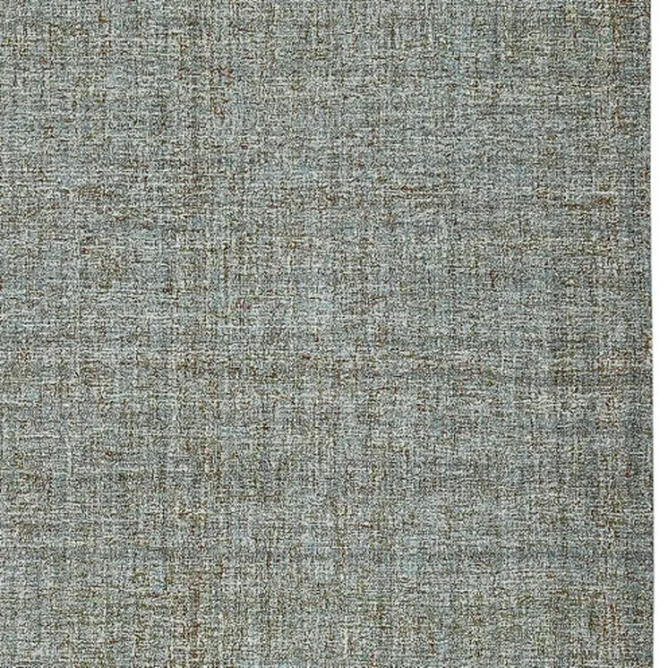 8' X 10' Light Blue And Gray Wool Abstract Hand Tufted Area Rug