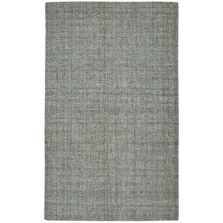 8' X 10' Light Blue And Gray Wool Abstract Hand Tufted Area Rug