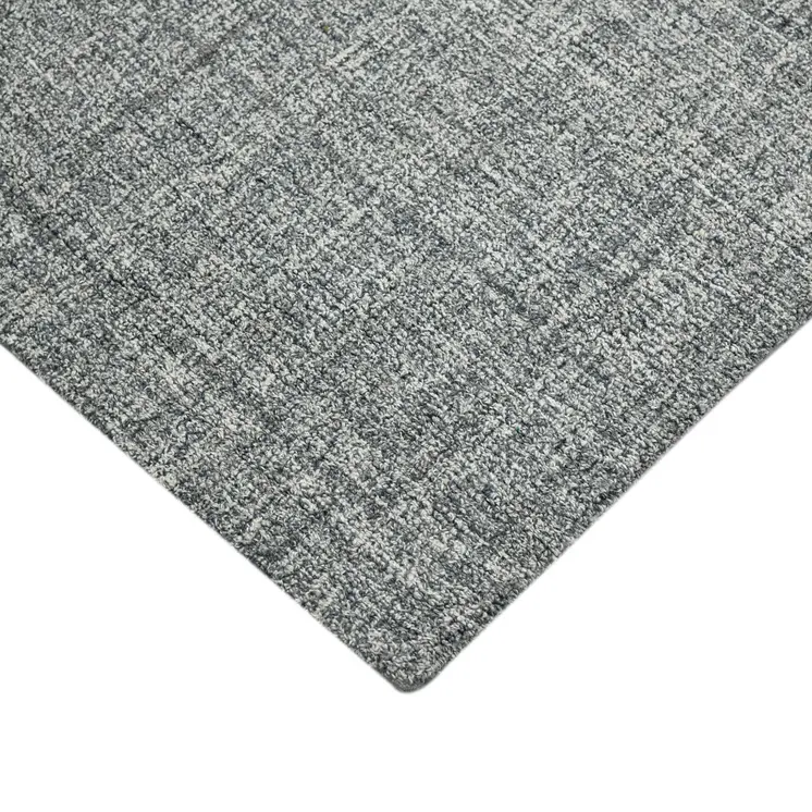 2' X 3' Gray And Ivory Wool Abstract Hand Tufted Area Rug