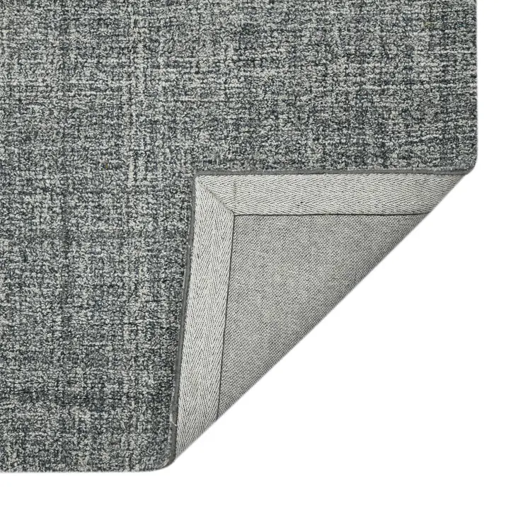 2' X 3' Gray And Ivory Wool Abstract Hand Tufted Area Rug