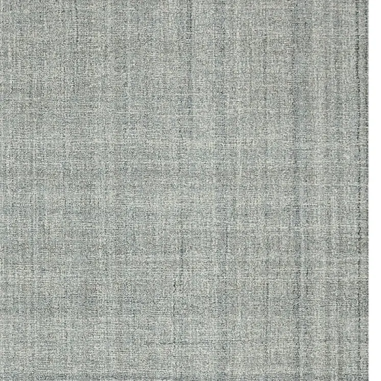 2' X 3' Gray Blue And Ivory Wool Plaid Hand Tufted Area Rug
