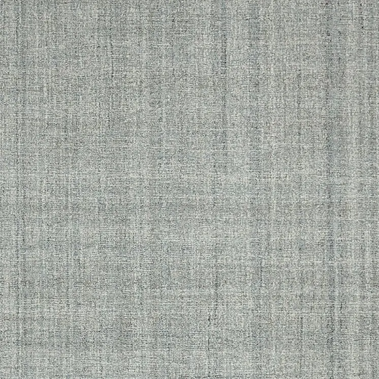 8' X 10' Gray Blue And Ivory Wool Plaid Hand Tufted Area Rug