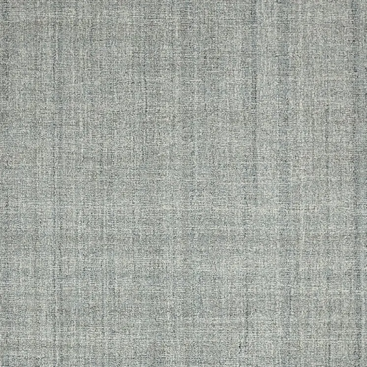 9' X 12' Gray Blue And Ivory Wool Plaid Hand Tufted Area Rug