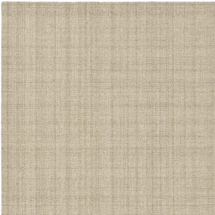 2' X 3' Champagne And Brown Wool Plaid Hand Tufted Area Rug