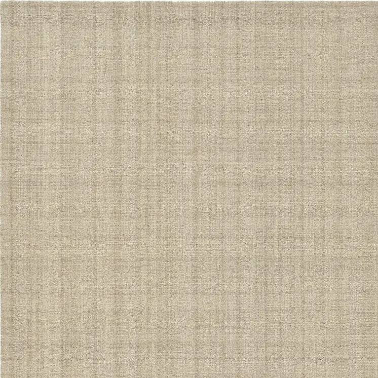 9' X 12' Champagne And Brown Wool Plaid Hand Tufted Area Rug