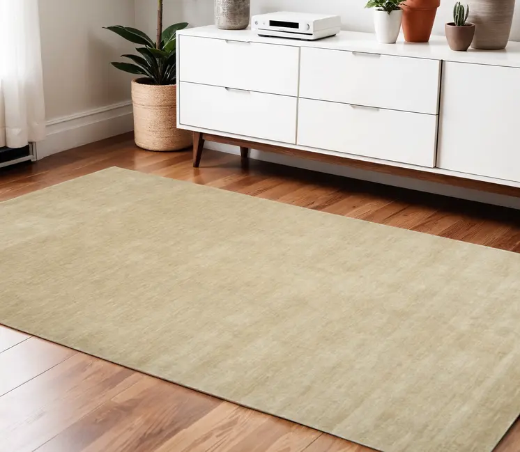 4' X 6' Ivory Wool Hand Woven Area Rug