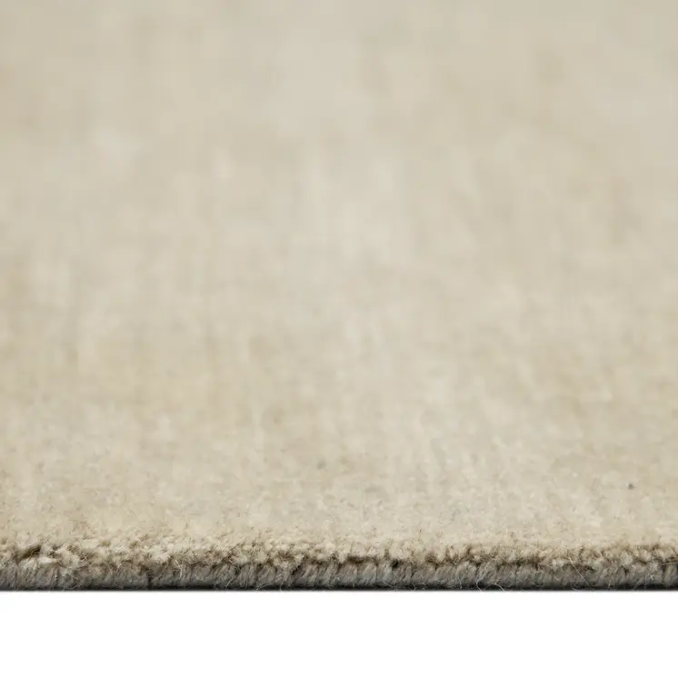 5' X 8' Ivory Wool Hand Woven Area Rug