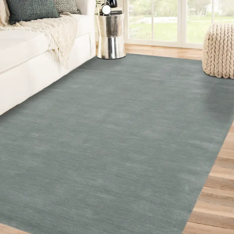 10' X 14' Gray Wool Hand Woven Area Rug