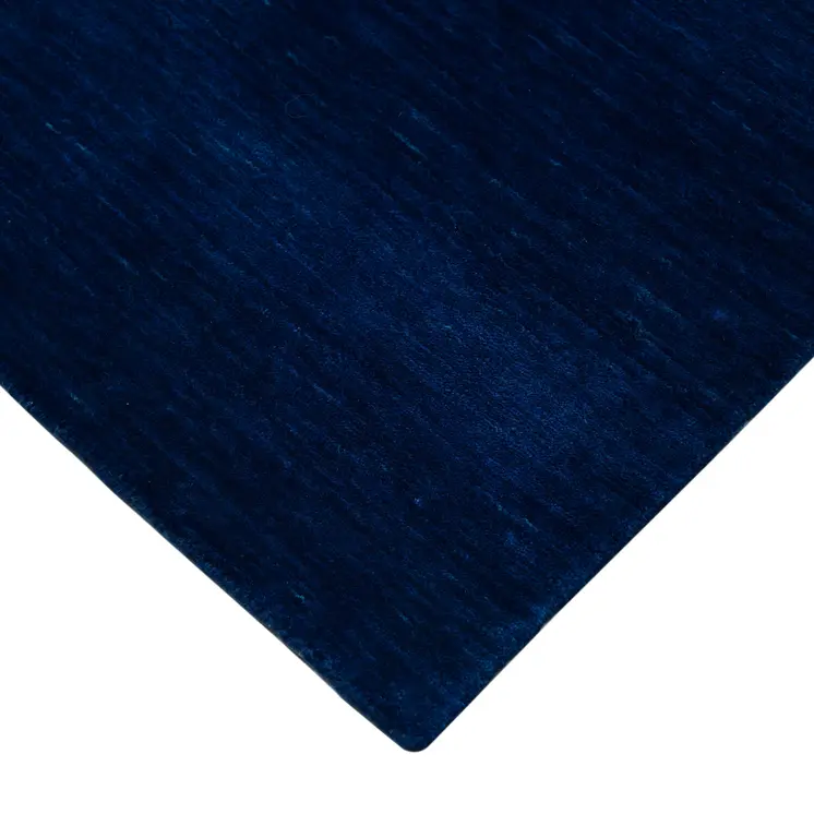 8' X 10' Navy Blue Wool Hand Woven Area Rug