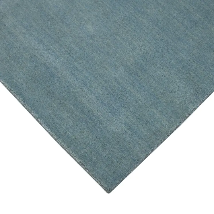 10' X 14' Light Blue Wool Hand Woven Area Rug