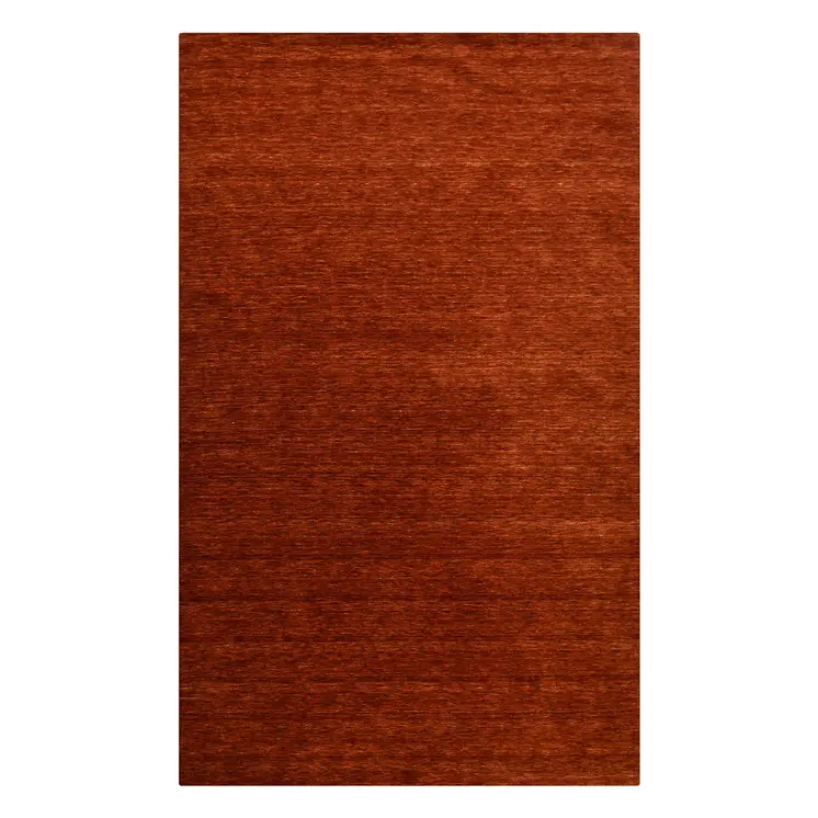 5' X 8' Red Wool Hand Woven Area Rug
