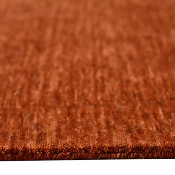 5' X 8' Red Wool Hand Woven Area Rug