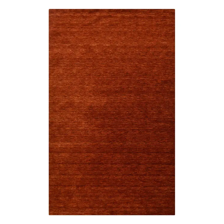 5' X 8' Red Wool Hand Woven Area Rug