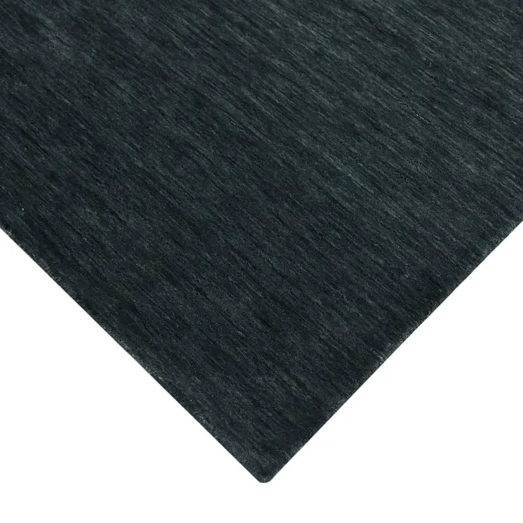 4' X 6' Dark Gray Wool Hand Woven Area Rug