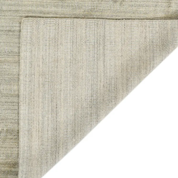 2' X 3' Beige And Brown Wool Striped Hand Woven Area Rug