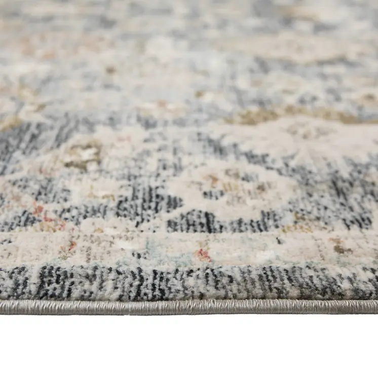 2' X 3' Dark Gray Ivory And Brown Medallion Area Rug