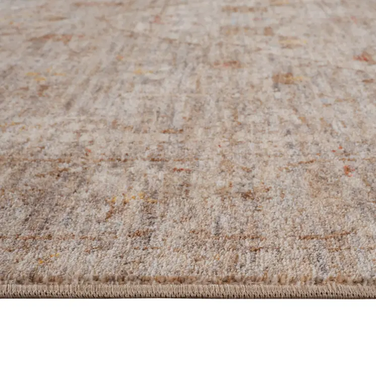 5' X 7' Beige And Brown Floral Medallion Area Rug With Fringe
