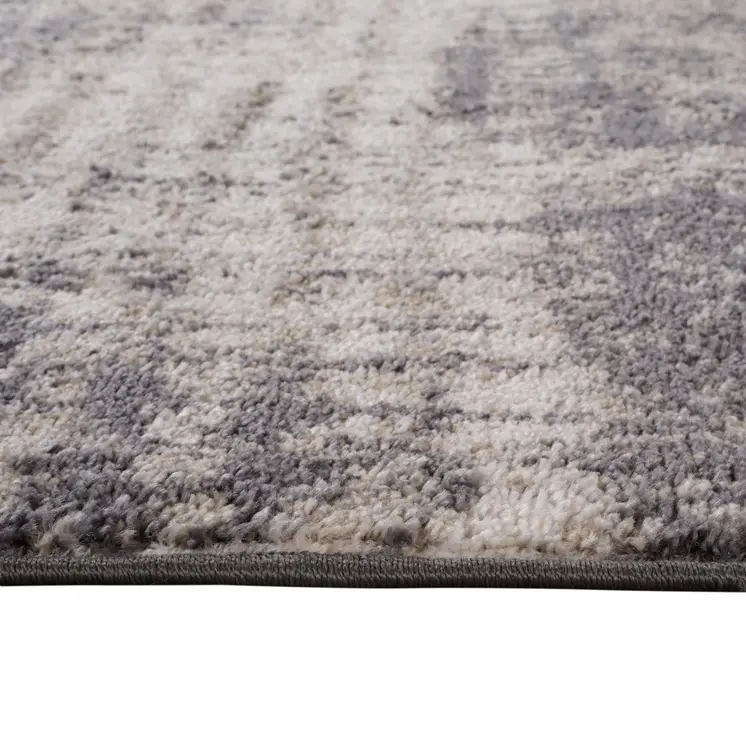 9' X 12' Gray And Ivory Abstract Area Rug