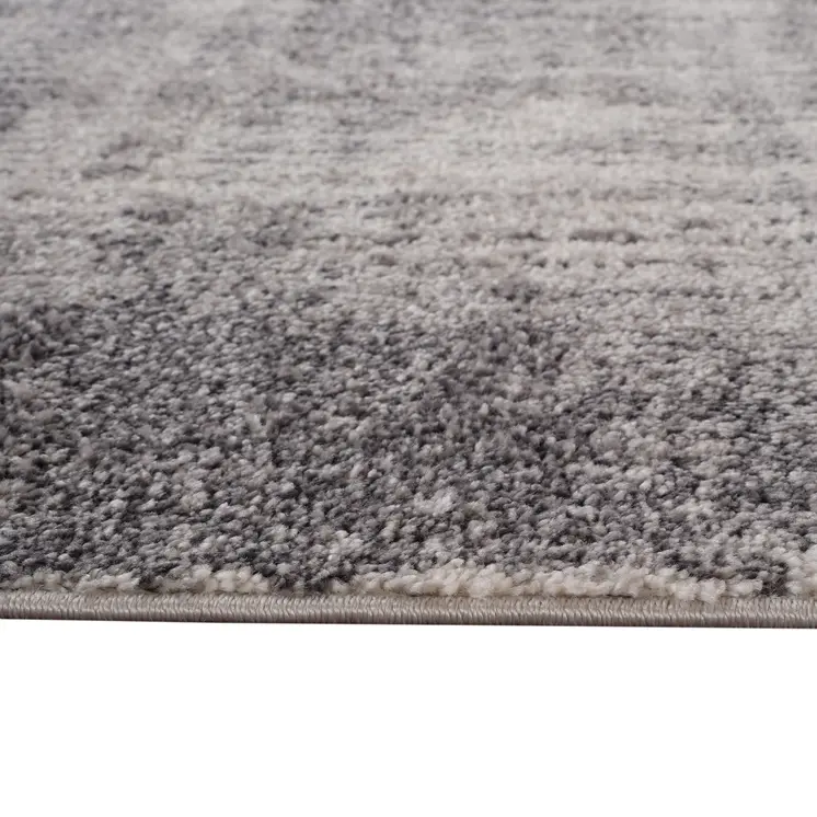 7' X 9' Cream And Gray Abstract Area Rug