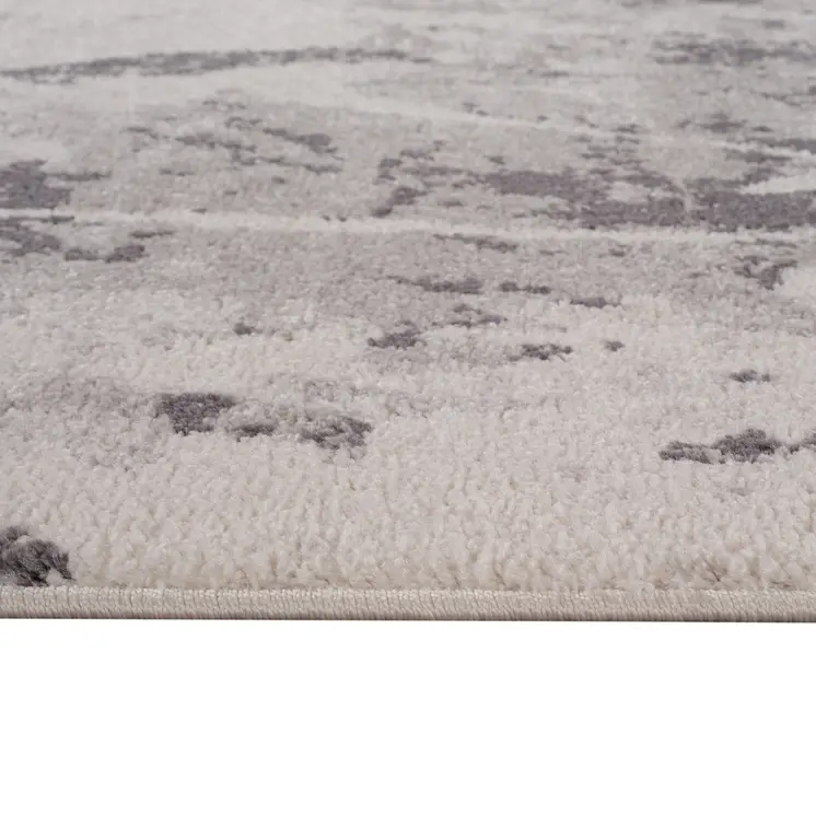 8' X 10' Ivory And Gray Abstract Area Rug