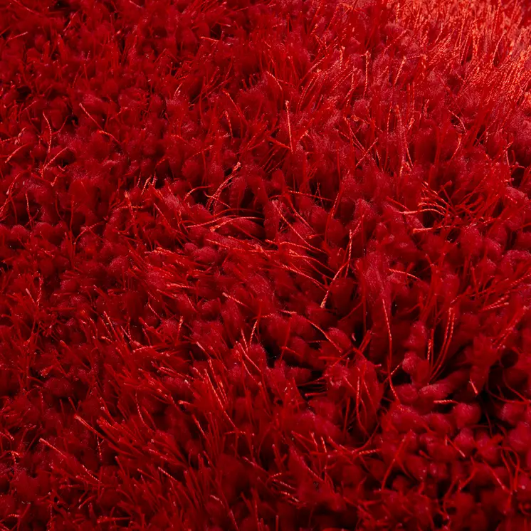 2' X 3' Red Shag Area Rug
