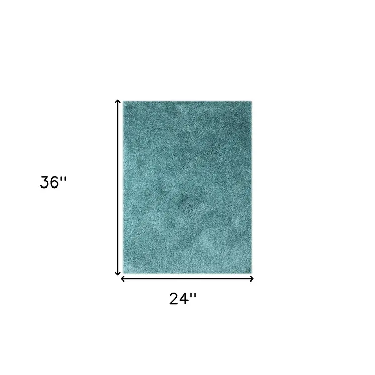 2' X 3' Blue Shag Area Rug