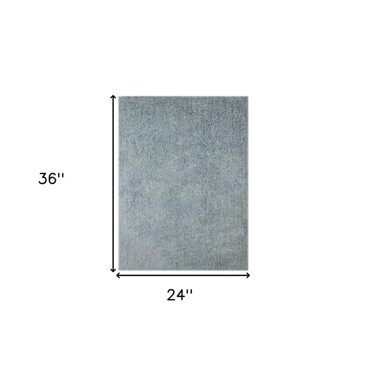 2' X 3' Sky Blue Shag Area Rug