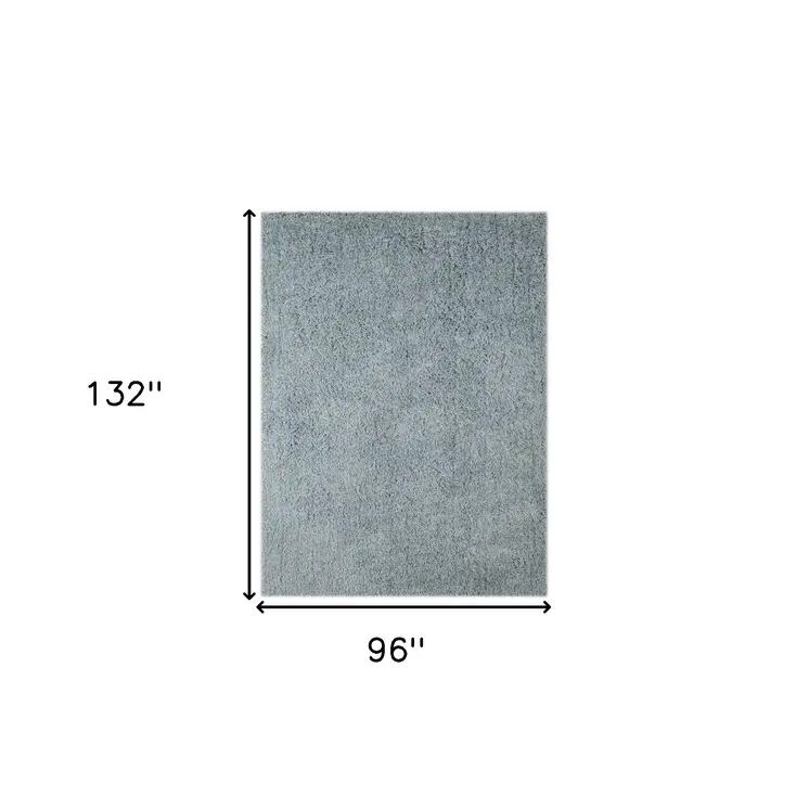 8' X 11' Sky Blue Shag Area Rug