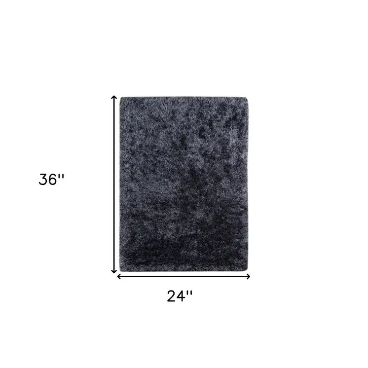 2' X 3' Black Area Rug