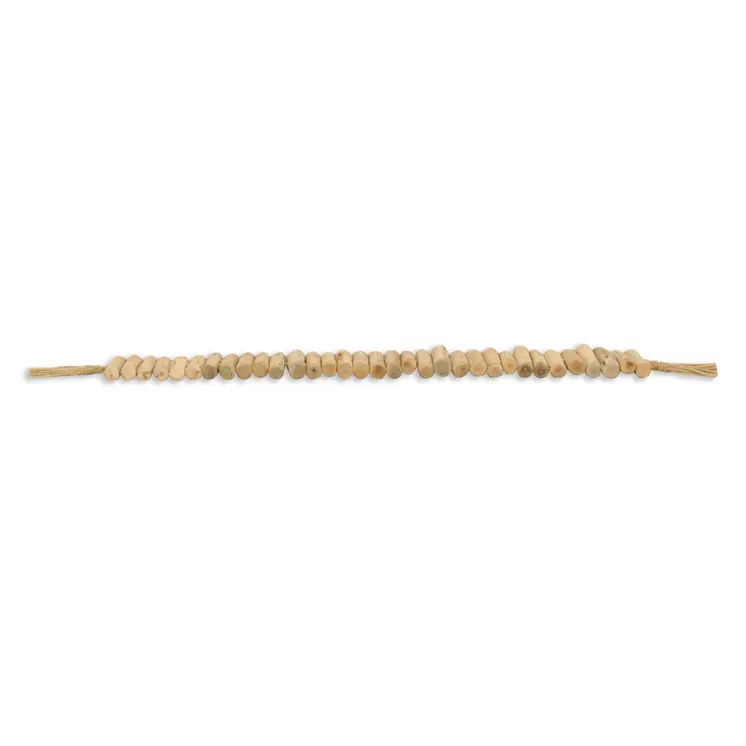 40" Brown Wood Rods And Rope Decorative Tassel