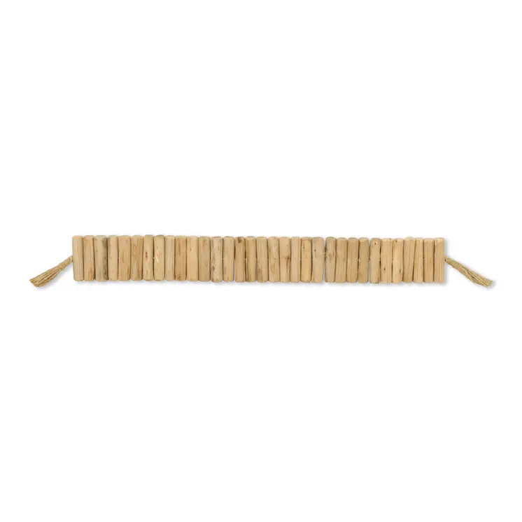 40" Brown Wood Rods And Rope Decorative Tassel
