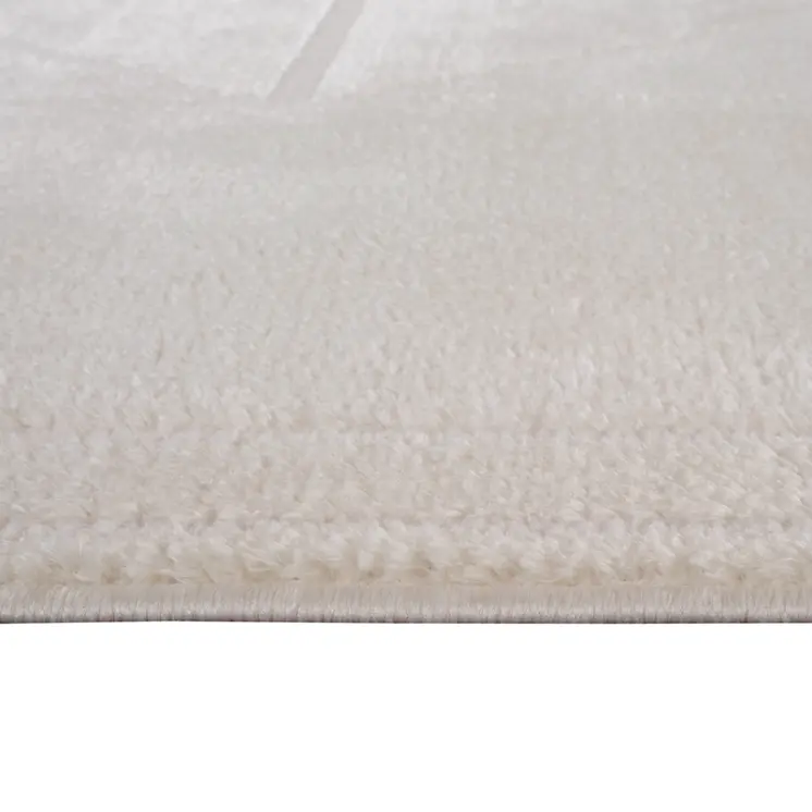 2' X 3' Ivory And Off White Geometric Area Rug