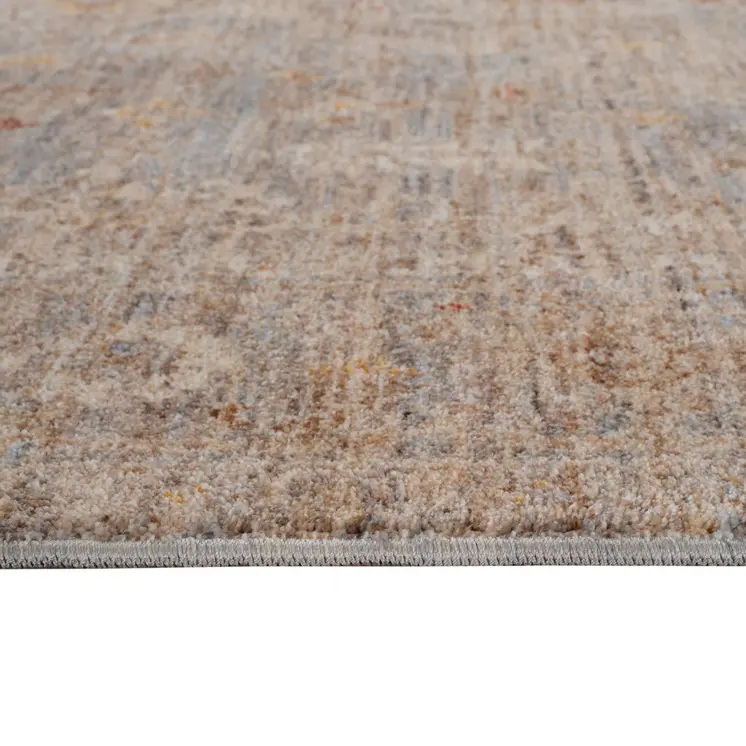 2' X 3' Blue And Sand Floral Medallion Area Rug With Fringe