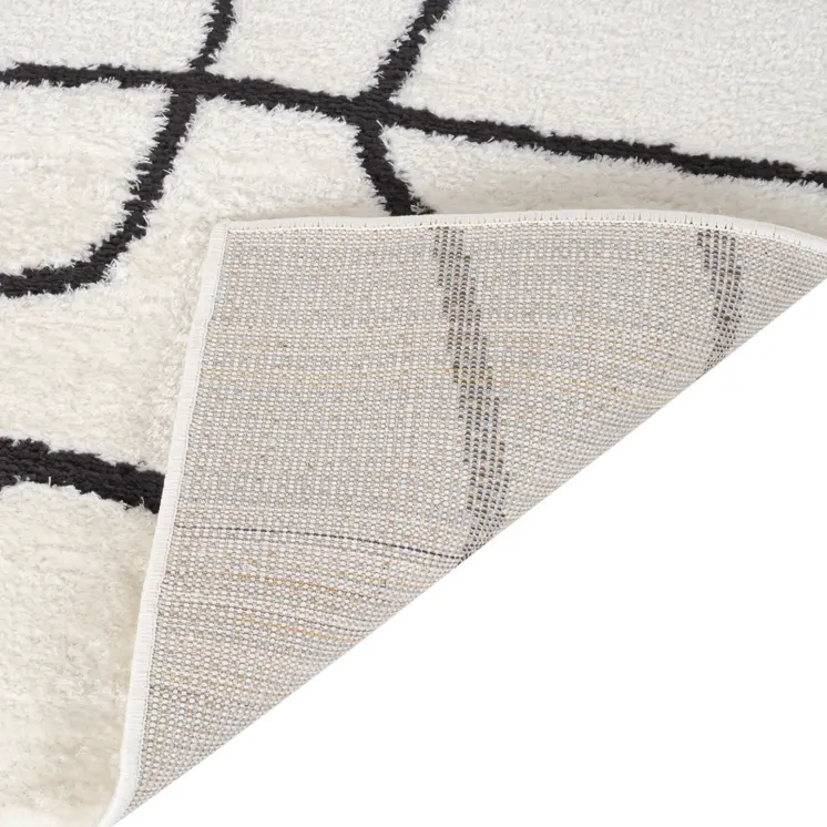 2' X 3' Ivory And Black Abstract Area Rug