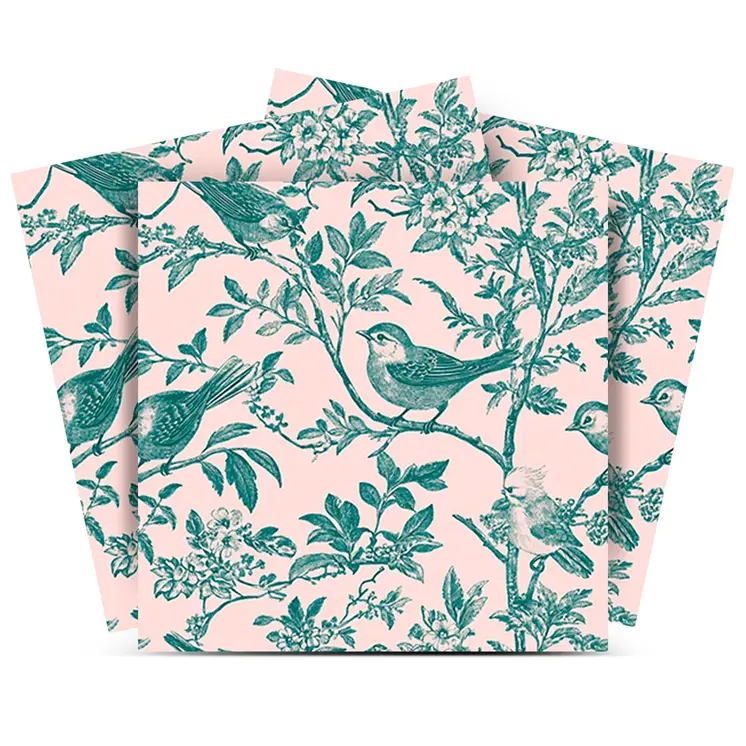 8" x 8" Green And Pink Vinyl Arabesque Peel And Stick Removable Tiles