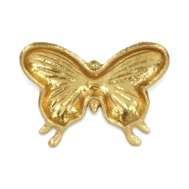 6" Gold Cast Iron Butterfly Handmade Trinket Tray