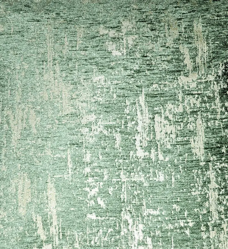 18" Mint Green and Tan Abstract Chenille Throw Pillow