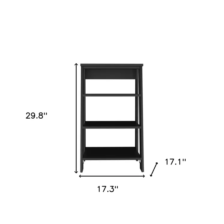 17" Black Wood Freestanding Bathroom Vanity