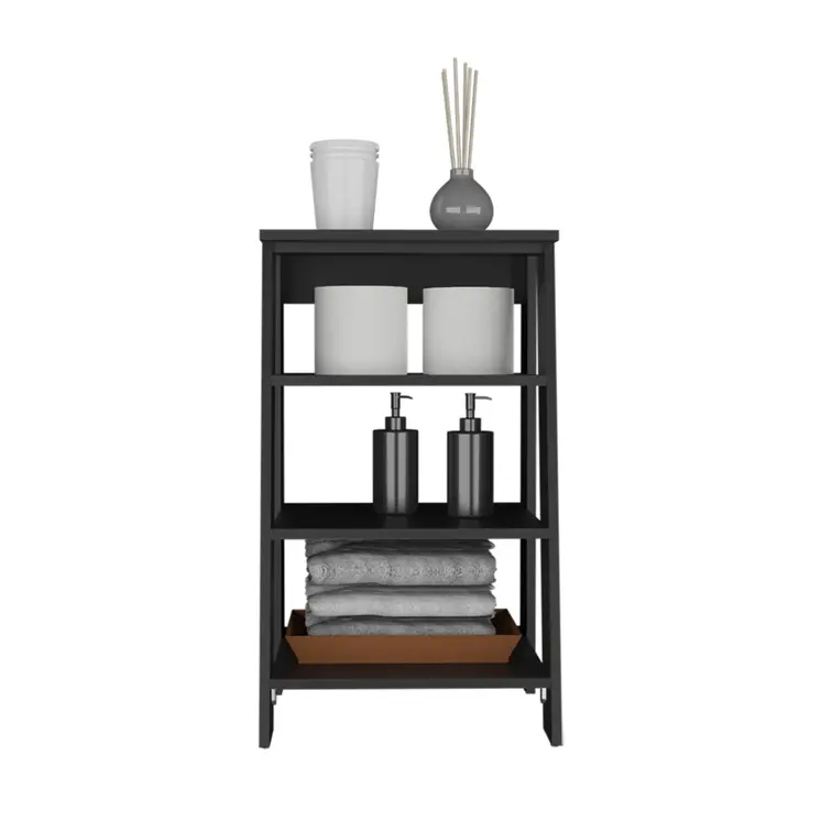 17" Black Wood Freestanding Bathroom Vanity