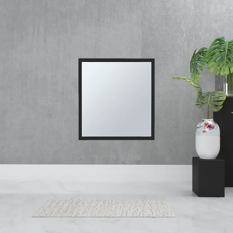 20" Black Wood Floating Bathroom Vanity