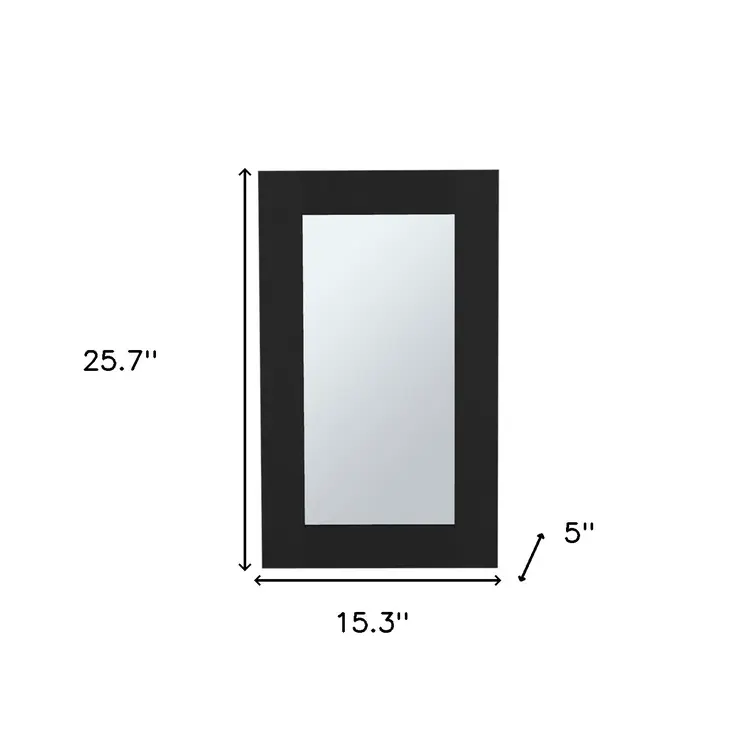 15" Black Wood Floating Bathroom Vanity