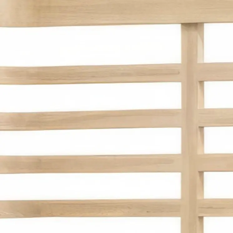 Brown Carved Geometric Solid Wood Queen Bed Frame