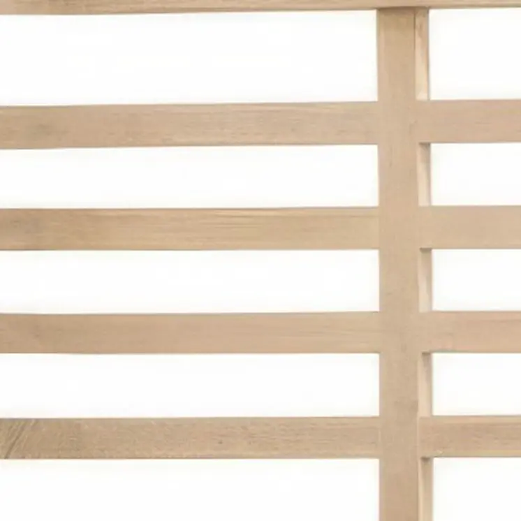Brown Carved Geometric Solid Wood King Bed Frame