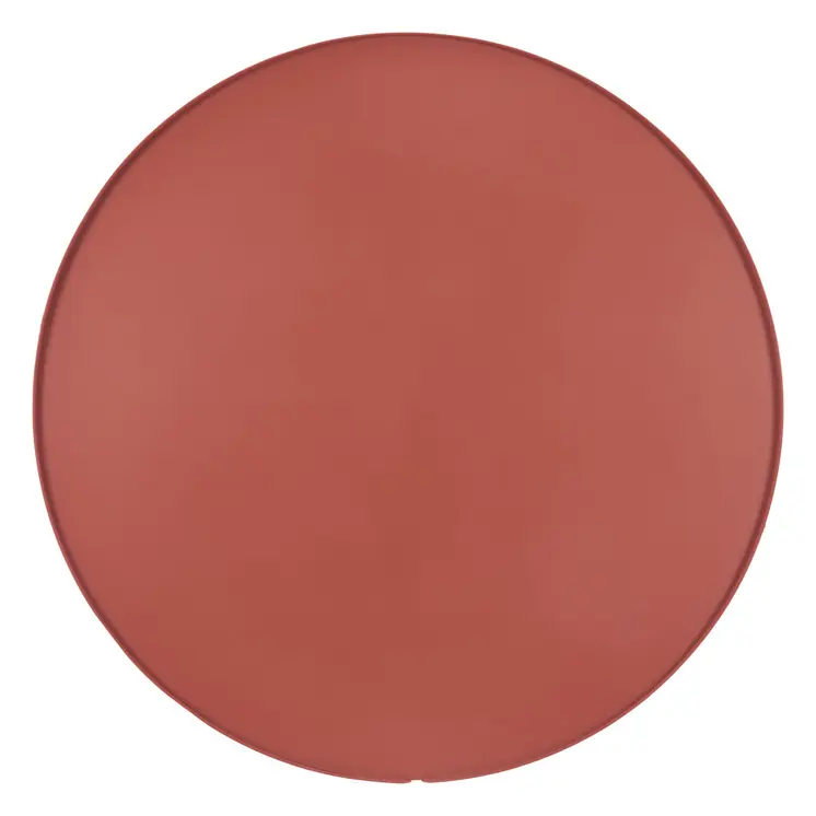 19" Brown Aluminum Round Drum End Table