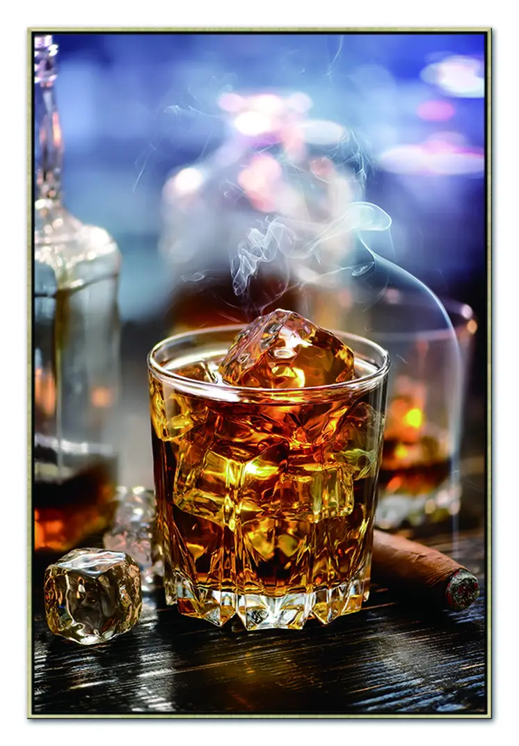 On the Rocks Gold Framed Wall Art