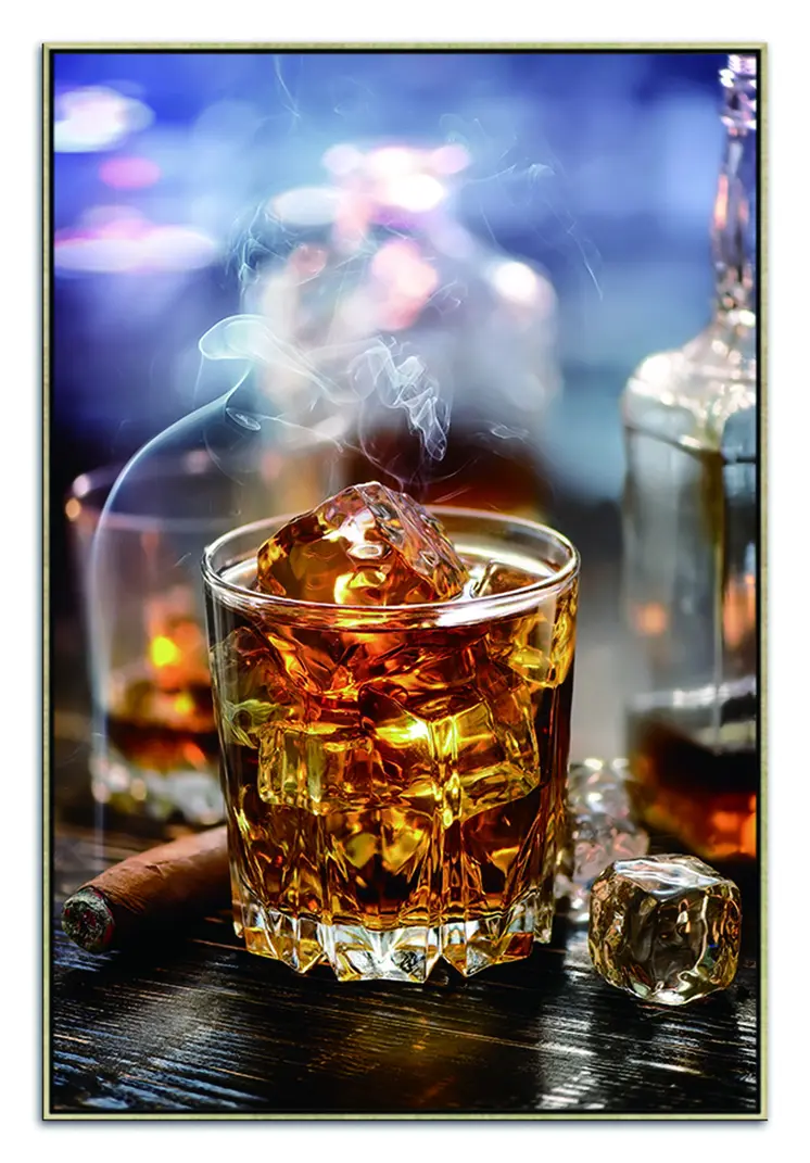 On the Rocks Gold Framed Wall Art