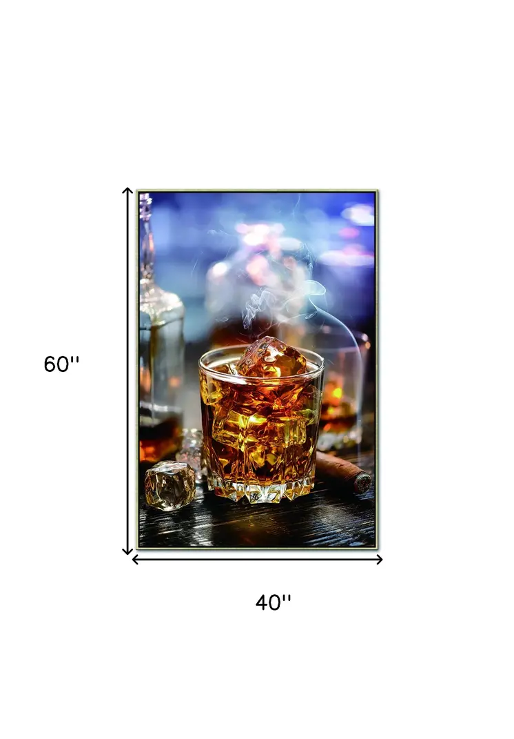 On the Rocks Gold Framed Wall Art